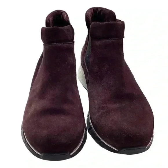 La Canadienne Chelsea Boots Shoes Women 10 M 42 Red Waterproof Suede Slip On - Picture 2 of 9